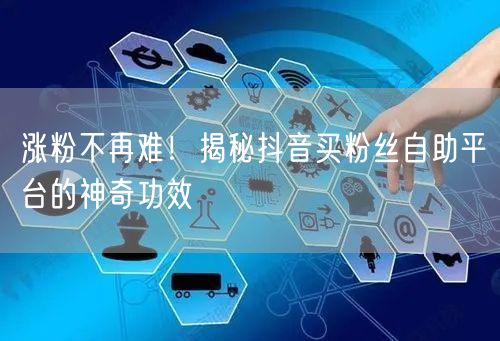 涨粉不再难！揭秘抖音买粉丝自助平台的神奇功效