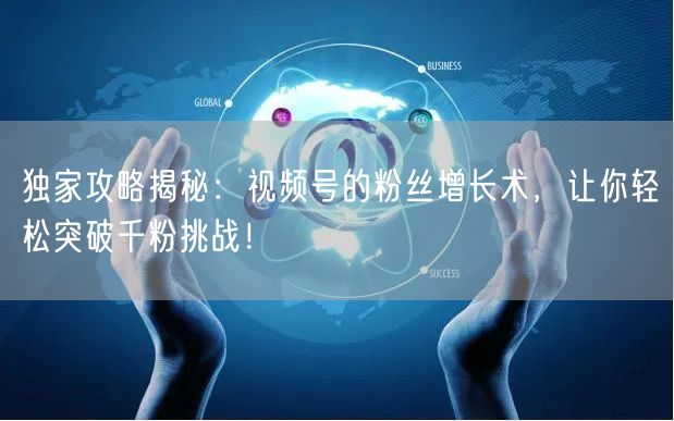 独家攻略揭秘：视频号的粉丝增长术，让你轻松突破千粉挑战！