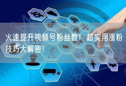 火速提升视频号粉丝数！超实用涨粉技巧大解密！