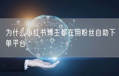 为什么小红书博主都在用粉丝自助下单平台