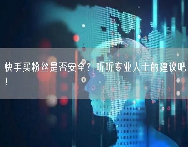 快手买粉丝是否安全？听听专业人士的建议吧！