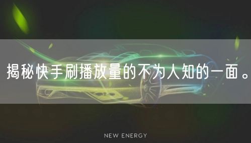 揭秘快手刷播放量的不为人知的一面。