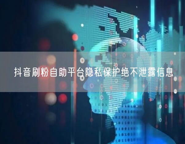 抖音刷粉自助平台隐私保护绝不泄露信息