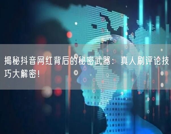 揭秘抖音网红背后的秘密武器：真人刷评论技巧大解密！