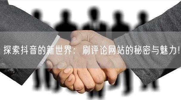 探索抖音的新世界：刷评论网站的秘密与魅力！