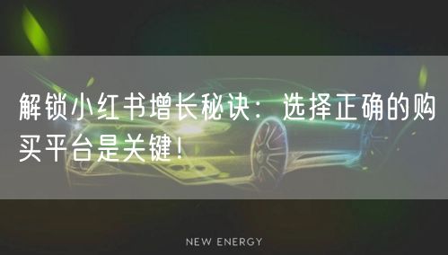 解锁小红书增长秘诀：选择正确的购买平台是关键！