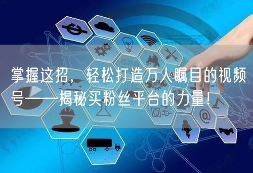 掌握这招，轻松打造万人瞩目的视频号——揭秘买粉丝平台的力量！